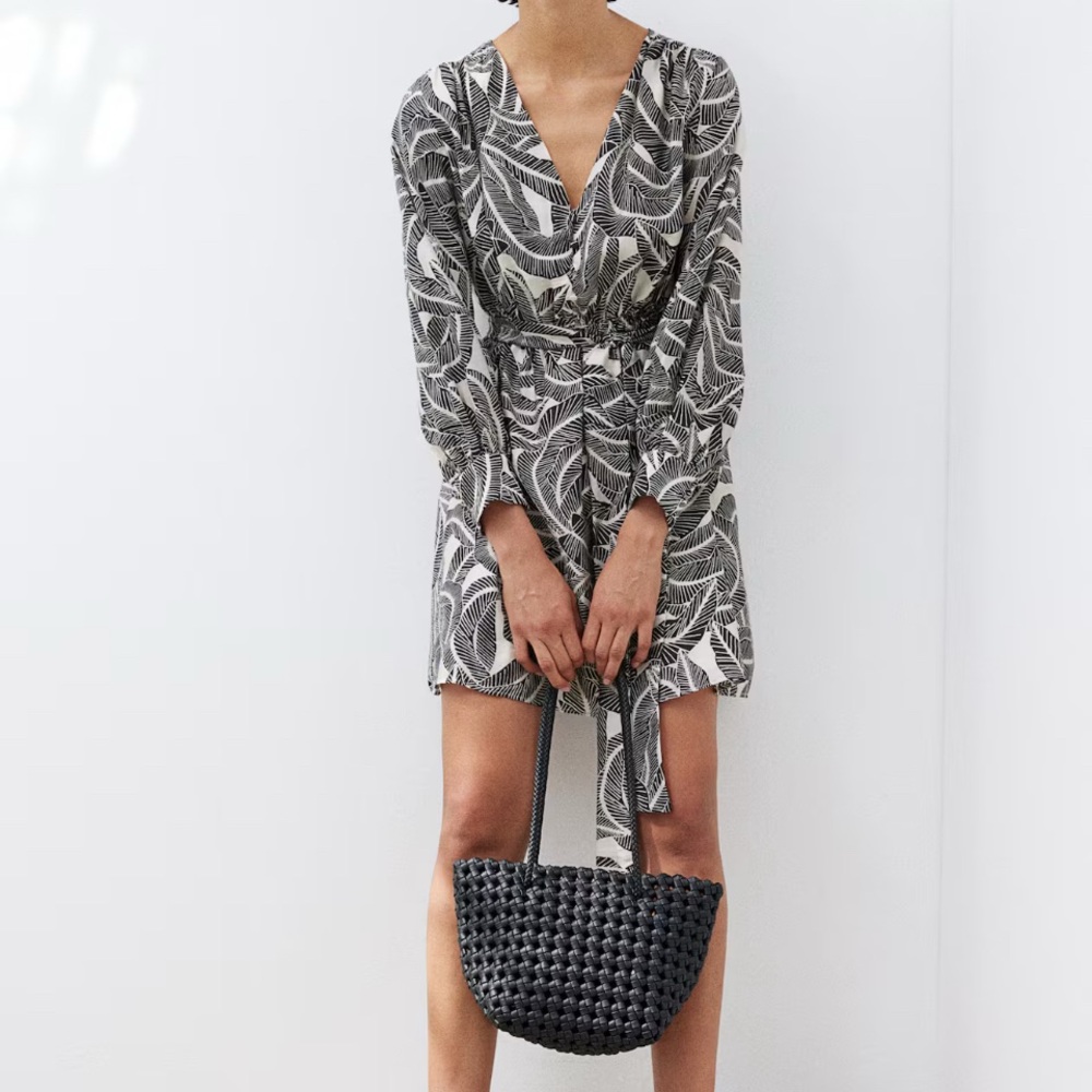 H & M leaf dress XL NWT